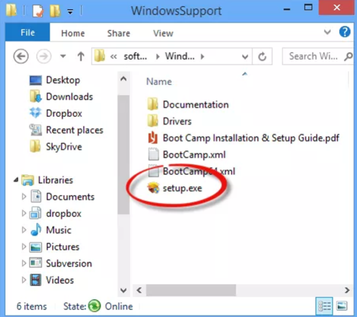 Находим файл «Setup.exe» или «Run», дважды щелкаем на нем левой кнопкой мыши