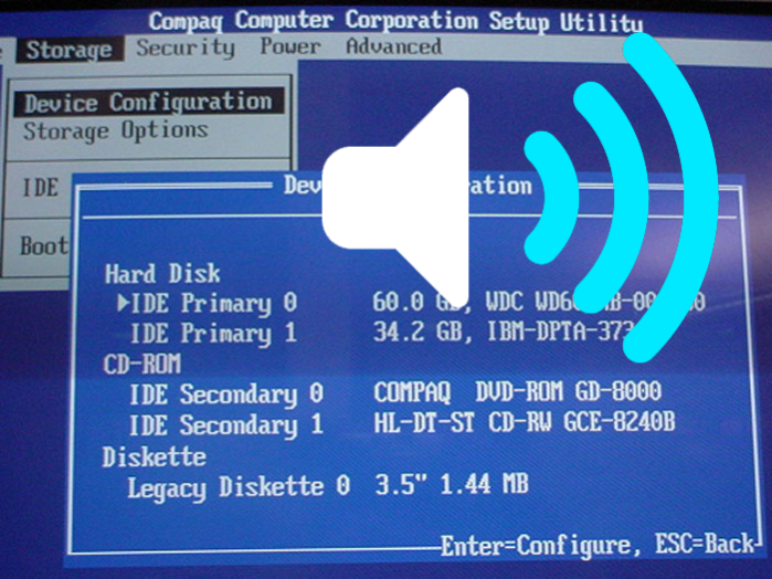 Расшифровка звуковых сигналов БИОСа Compaq
