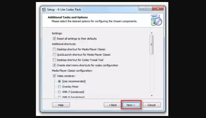 Настраиваем режим запуска для K-Lite Codec Pack