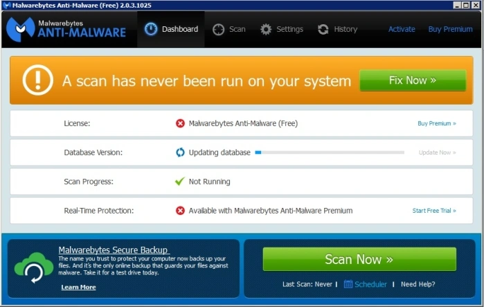 Нажимаем «Scan Now»