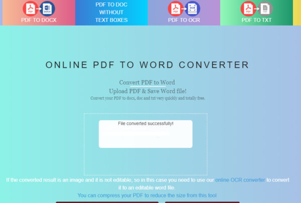 Процесс конвертации документа из PDF в Word