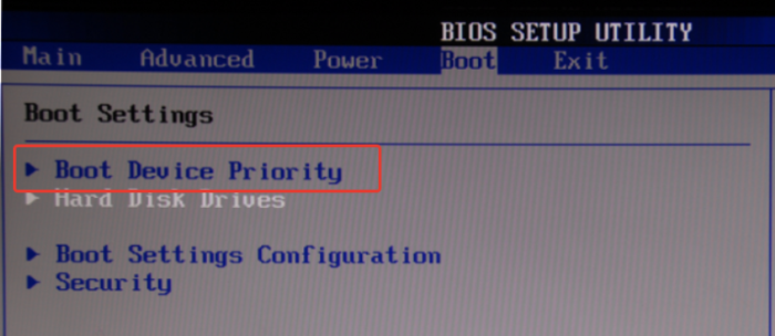 Переходим в пункт «Boot Device Prority»