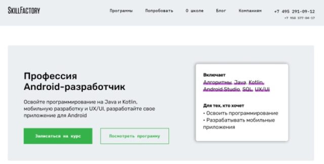 SkillFactory "Мобильный разработчик"